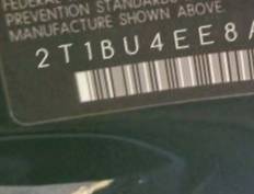 VIN 2T1BU4EE8AC202505