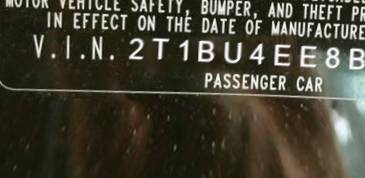 VIN 2T1BU4EE8BC719952