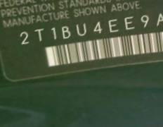 VIN 2T1BU4EE9AC269761