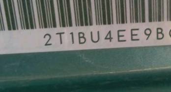 VIN 2T1BU4EE9BC639947