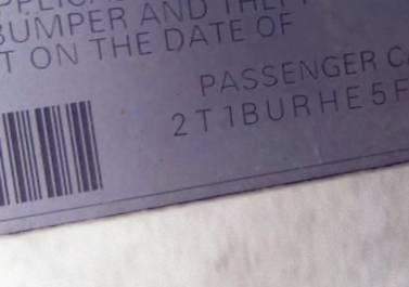 VIN 2T1BURHE5FC292471