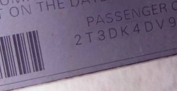 VIN 2T3DK4DV9BW041251