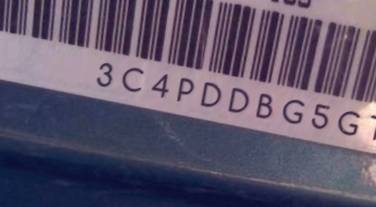VIN 3C4PDDBG5GT160036