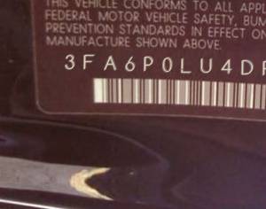 VIN 3FA6P0LU4DR283910