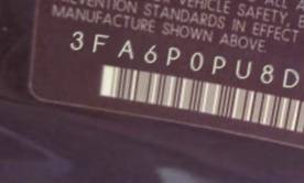 VIN 3FA6P0PU8DR386550