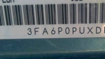 VIN 3FA6P0PUXDR316368
