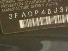 VIN 3FADP4BJ3FM219220