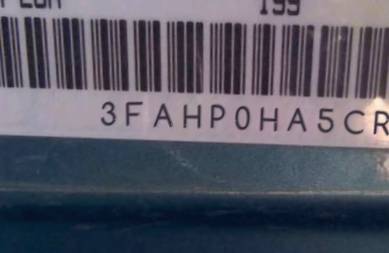 VIN 3FAHP0HA5CR420732