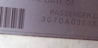 VIN 3G7DA03E13S536585