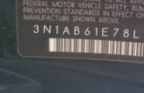 VIN 3N1AB61E78L609177