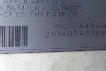 VIN 3N1AB7AP1EY224879