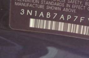 VIN 3N1AB7AP7FY258083