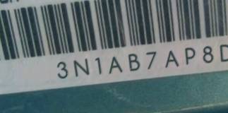 VIN 3N1AB7AP8DL673259