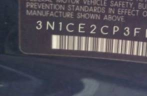 VIN 3N1CE2CP3FL381635