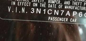 VIN 3N1CN7AP6CL920986