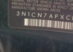 VIN 3N1CN7APXCL921641