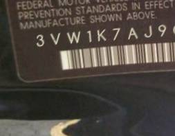 VIN 3VW1K7AJ9CM359988