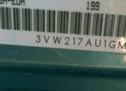 VIN 3VW217AU1GM033190