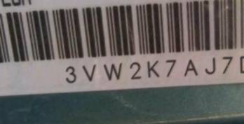 VIN 3VW2K7AJ7DM375810