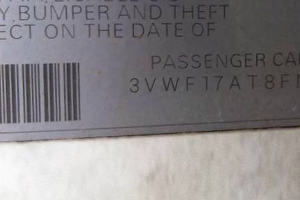 VIN 3VWF17AT8FM610000