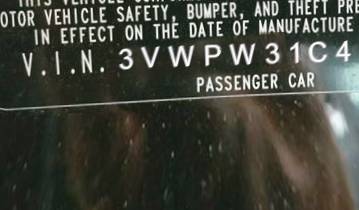 VIN 3VWPW31C49M501097