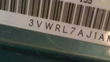 VIN 3VWRL7AJ1AM116799