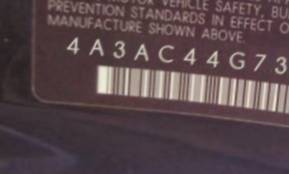 VIN 4A3AC44G73E105620