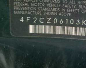 VIN 4F2CZ06103KM27688