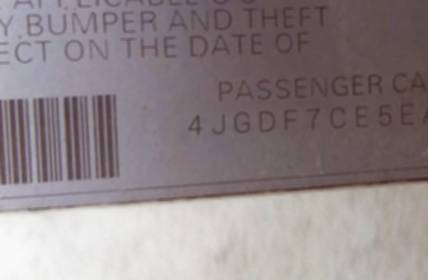 VIN 4JGDF7CE5EA303837