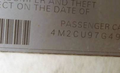 VIN 4M2CU97G49KJ17567