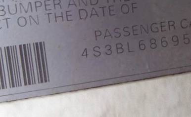 VIN 4S3BL686954210138