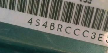 VIN 4S4BRCCC3E3322400