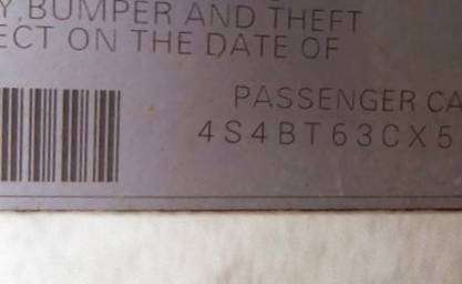 VIN 4S4BT63CX56106318