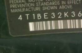 VIN 4T1BE32K36U131379