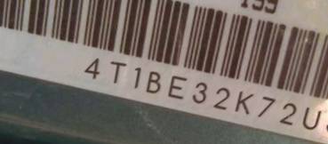 VIN 4T1BE32K72U544139
