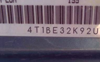 VIN 4T1BE32K92U104391