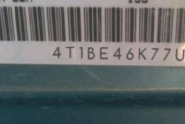 VIN 4T1BE46K77U530779