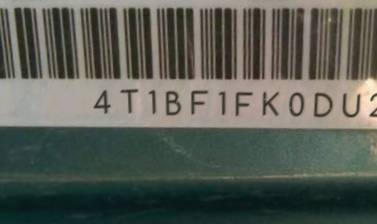 VIN 4T1BF1FK0DU252234