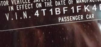 VIN 4T1BF1FK4FU053268