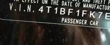 VIN 4T1BF1FK7EU437074