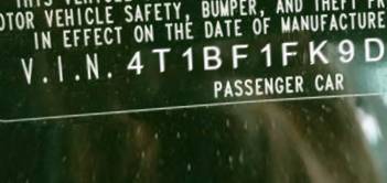 VIN 4T1BF1FK9DU244682