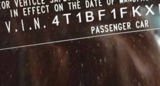 VIN 4T1BF1FKXFU898934