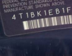 VIN 4T1BK1EB1FU160226