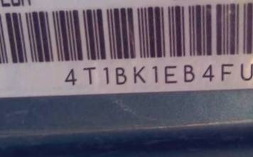 VIN 4T1BK1EB4FU155716