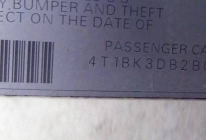 VIN 4T1BK3DB2BU375671