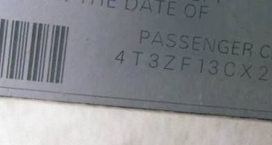 VIN 4T3ZF13CX2U460539