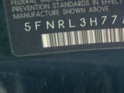 VIN 5FNRL3H77AB028723