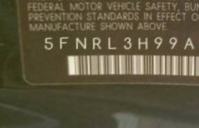 VIN 5FNRL3H99AB096524