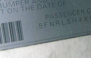 VIN 5FNRL5H4XCB094364