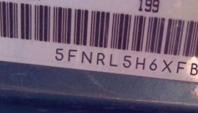 VIN 5FNRL5H6XFB077974